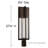 Large Modern Outdoor Post/Pier Mount Lantern with Clear Seedy Glass – Dark Sky Compliant, LED Included (Post Sold Separately)