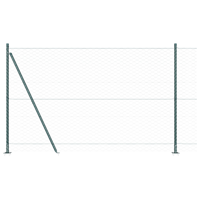 Hexagon Fence Steel, Green, 150cm H x 10000cm W