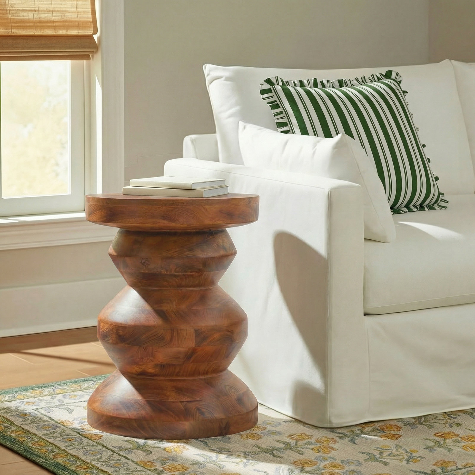  21" Pedestal End Table