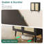 Armoire de rangement avec portes décoratives en rotin synthétique-927359775