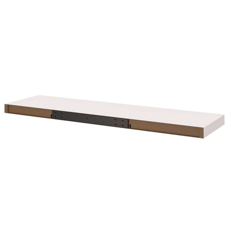 Bridgeville 2 Piece Floating Shelf, 3.8 cm H x 90 cm W x 23.5 cm D, White