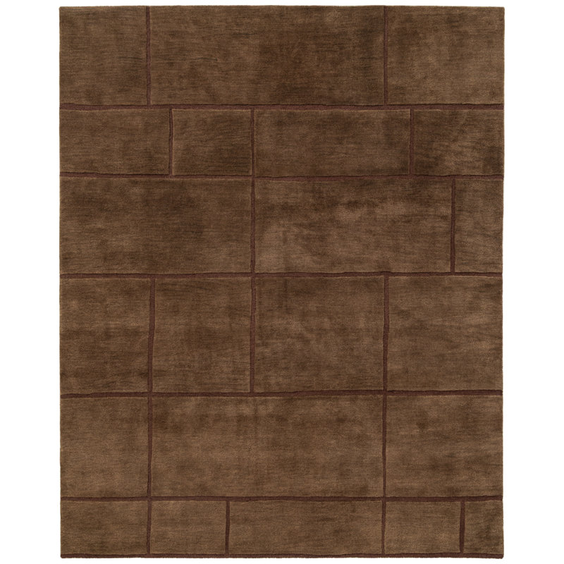 Rio Hand Tufted Wool Indoor Rug, 2'x3', Brown