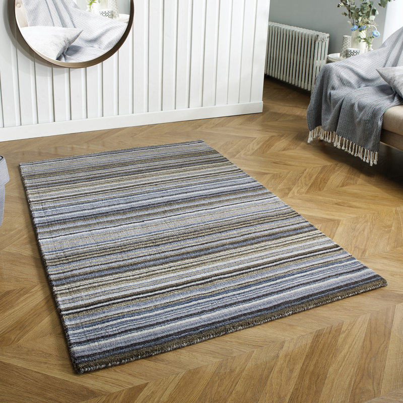 Abderdeen Hand Tufted Wool Grey/Light Bue/Taupe Rug, Rectangle 120 x 170cm