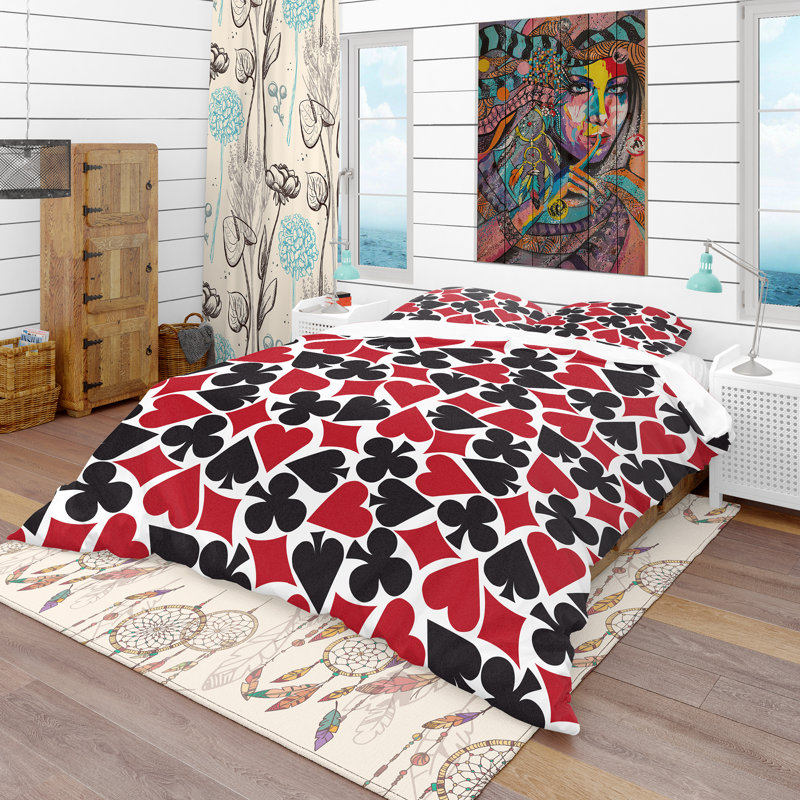 Ensemble de housse de couette moderne et contemporaine, Housse simple + 1 taie décorative