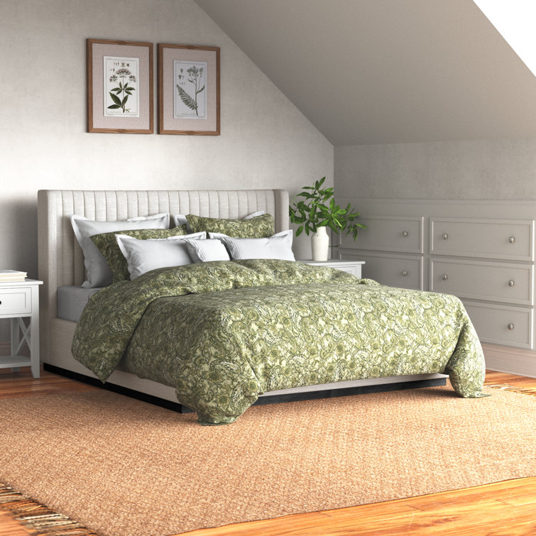 Danton Upholstered Wingback Bed