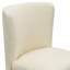 Chaise de salle à manger mobile moderne, rembourrée de crème, conception compacte pour la maison et la cuisine