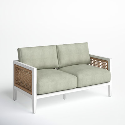 Ronzi 59" Wide Outdoor Loveseat with Cushions by Red Barrel Studio