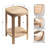 Tierney Mango Wood Rounded Square Side Table