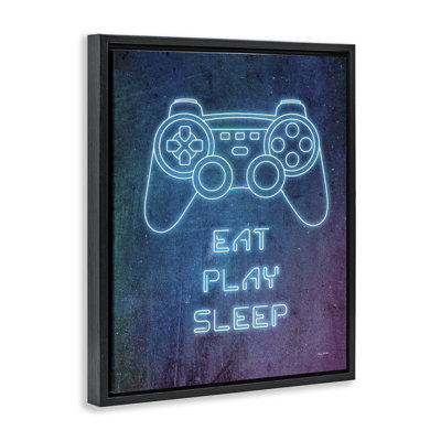 "Eat Play Sleep Neon", art mural encadré par Mary Urban