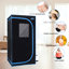 Tente portative noire à vapeur pleine grandeur - Spa personnel avec générateur, télécommande, fauteuil pliable. Facile à installer, chauffage rapide et ul. Isolation, tissu imperméable, 360 buses. 9 réglages de vitesse,