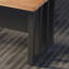 Burlywood + bureau rectangulaire en bois massif noir + fer-418015123-418015124