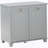 Tilt-Out Laundry Sorter Cabinet, Bathroom Storage Organizer With Two-Compartment Tilt-Out Hamper, Gray-1910098748