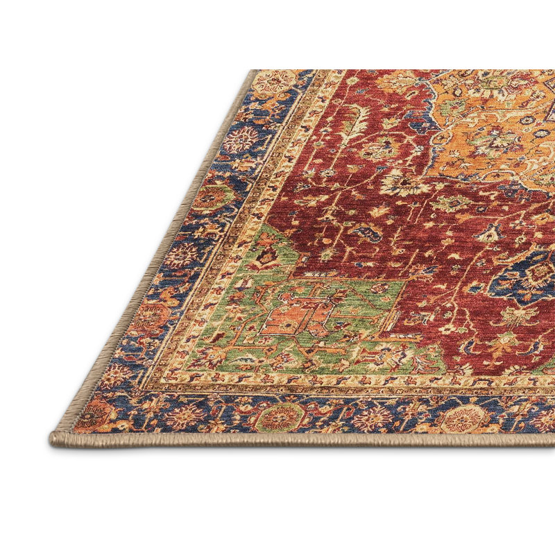 Tapis 100% abstrait lavable à la machine 3128, Rectangle 5 pi x 8 pi