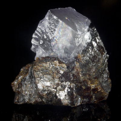 Fluorite on Sphalerite. Elmwood Mine, Tennessee