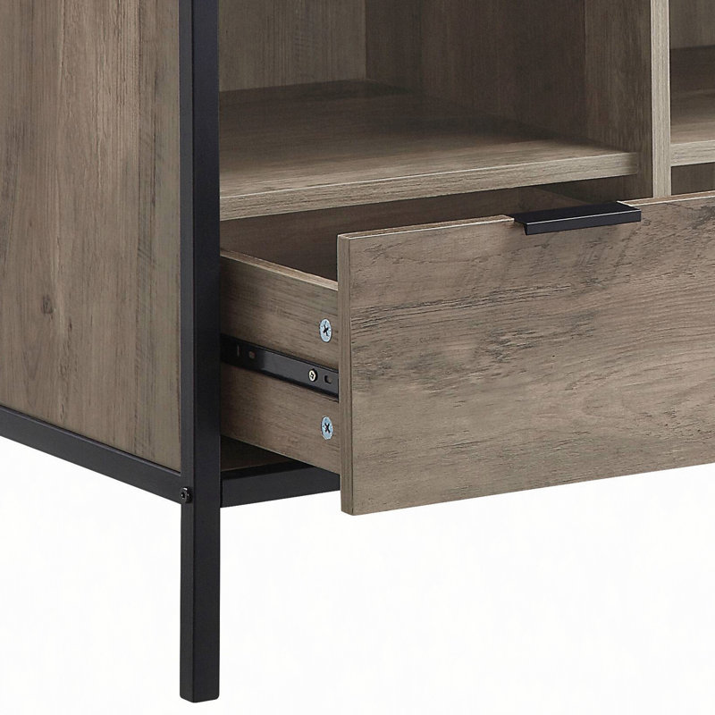 Rustic Oak and 1-Drawer TV Stand