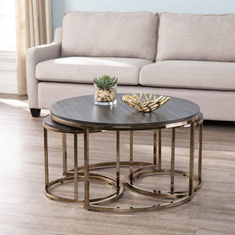 Round Nesting Coffee Tables – 3pc Set