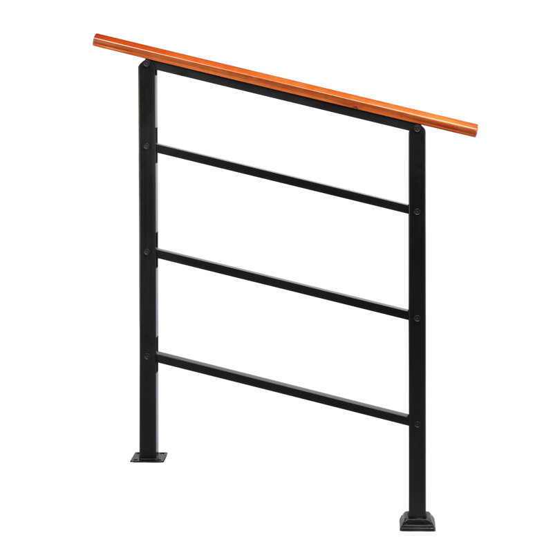 1-3 Step Wood Metal Handrail