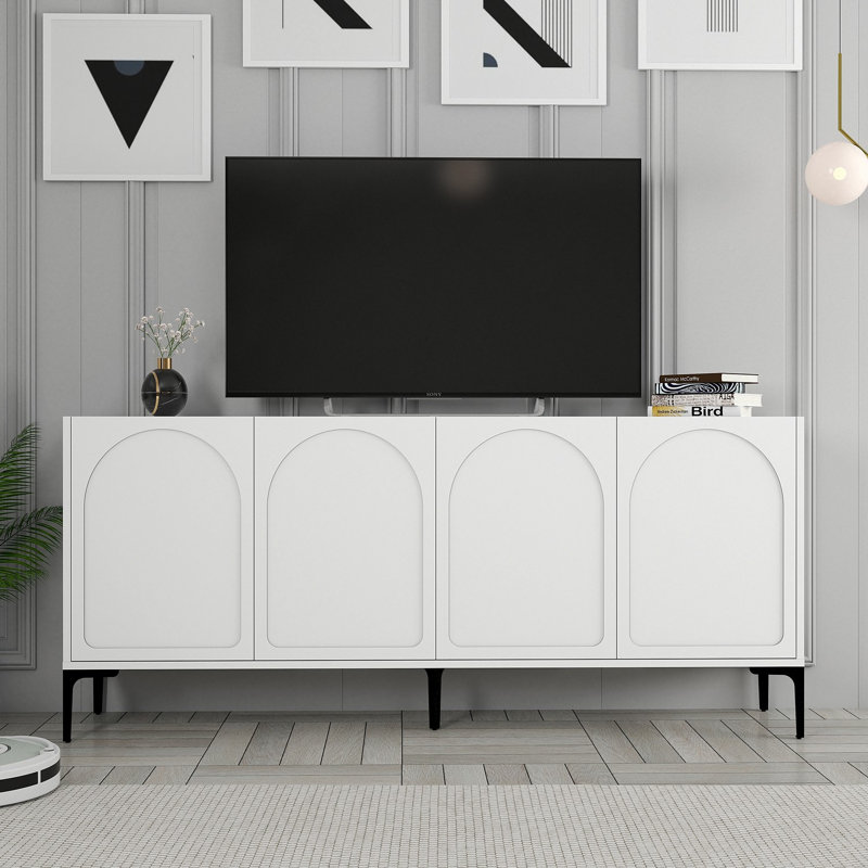 Hommy Craft 79cm Console Table, White/Black