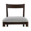 5 pièces Belle table de salle à manger rectangulaire Finition chêne foncé Chaise rembourrée Mobilier de salle à manger en bois-768737994