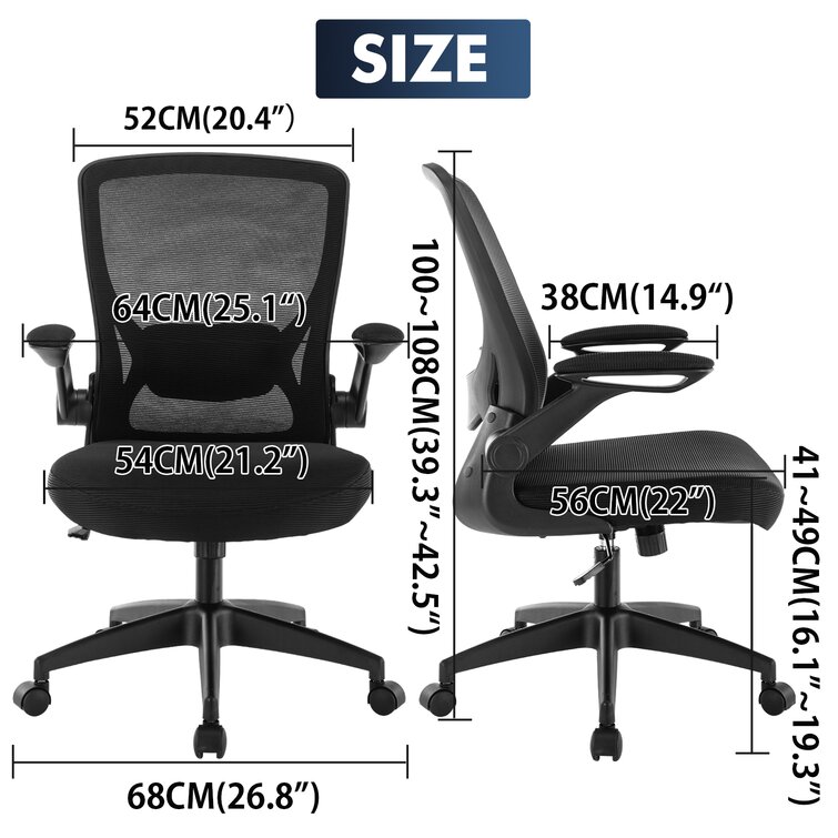 Lioncin Ergonomic Office Chair, Breathable Mesh Desk Chair, Lumbar