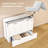 Full Murphy Bed with Large Storage Drawer & Charging Station, White