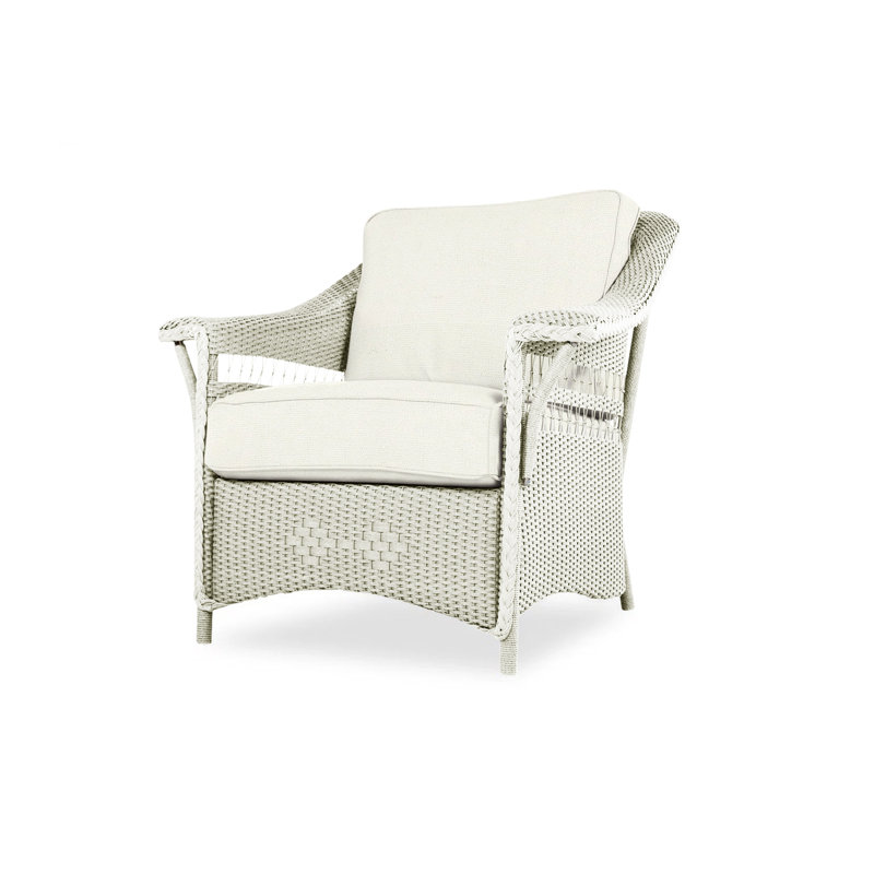Nantucket Outdoor Lounge Chair, White, Canvas Natural Sunbrella® Canvas