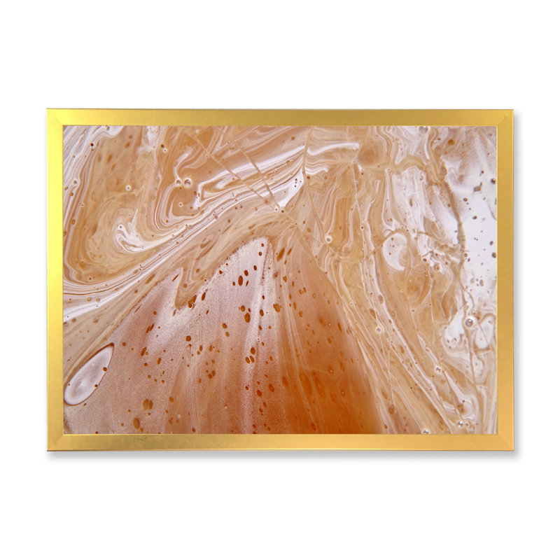 Pastel Gloden Marble Art Ripples - reproduction d'art moderne sur toile, H 12 po x l 20 po x P 1 po