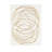 Metal Overlapping Circle Design Abstract Gold Wall Decor with White Wood Backing