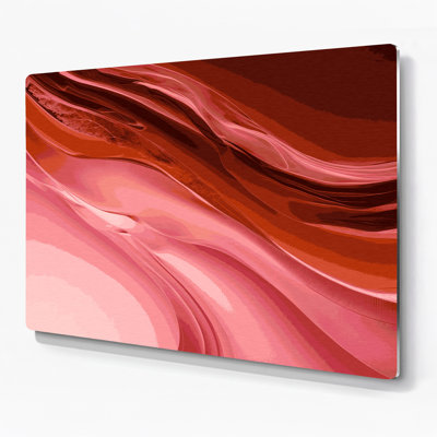 Gradient Abstract 96 Red Metal Wall Art