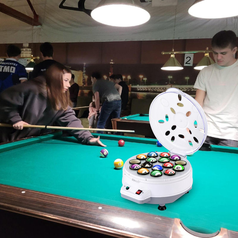 Nettoyeur automatique de boules de billard (16 balles), machine de polissage de boules de billard 110 V pour usage commercial et résidentiel (clubs, salles de jeux, gymnases).
