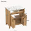 Meuble-lavabo de 30 po en bois avec cadre en bois massif, 2 portes à fermeture douce, 1 tiroir rabattable et tablette réglable