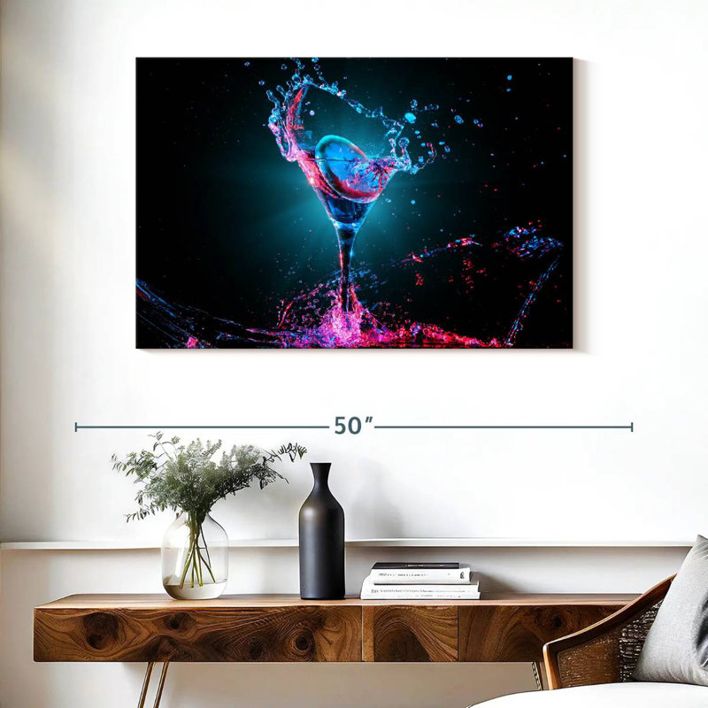 Yarlin Neon Cocktail, 26" H x 39" W