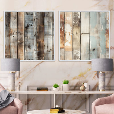 Odie - Ensemble de 2 collages carrés abstraits