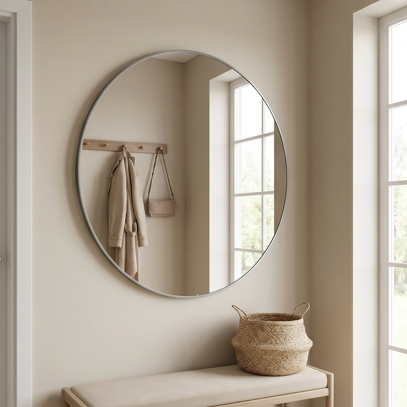 Miroir de salle de bain traditionnel argenté 39 po - Verre Hd 4 mm
