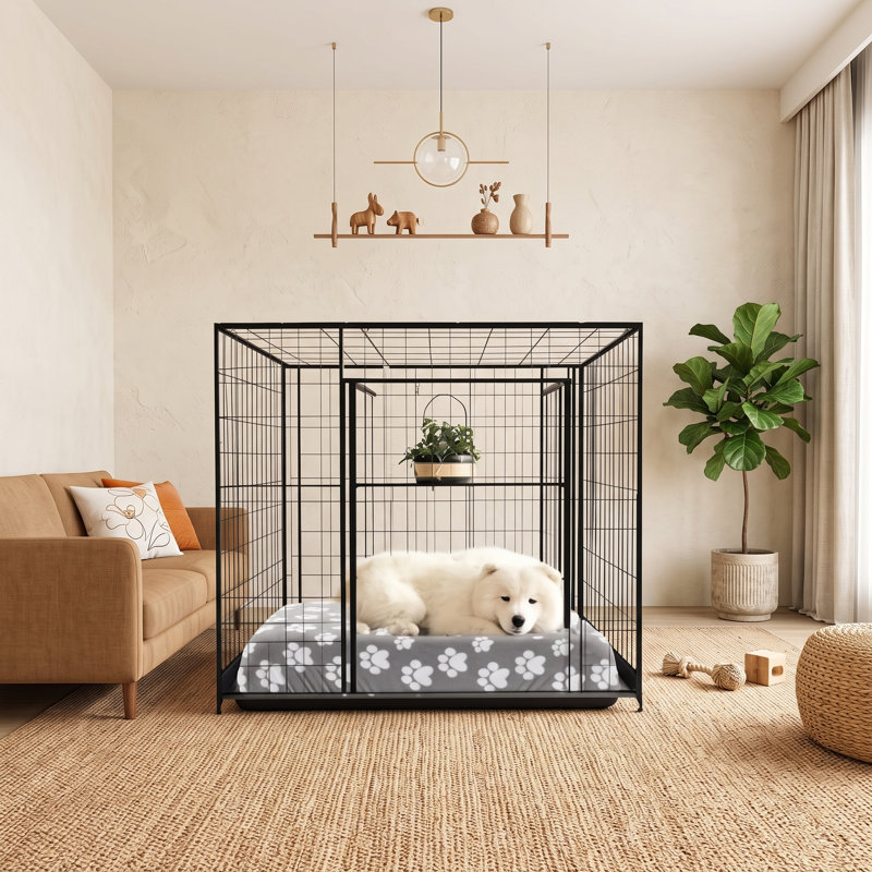 Housse pour lit 44 x 35 x 6 po lavable et imperméable pour animal de compagnie, housse de remplacement ajustée en velours moelleux réutilisable seulement pour matelas pour chien