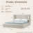 Luxurious Cloud Soft Compressed Upholstered Wingback Bed
