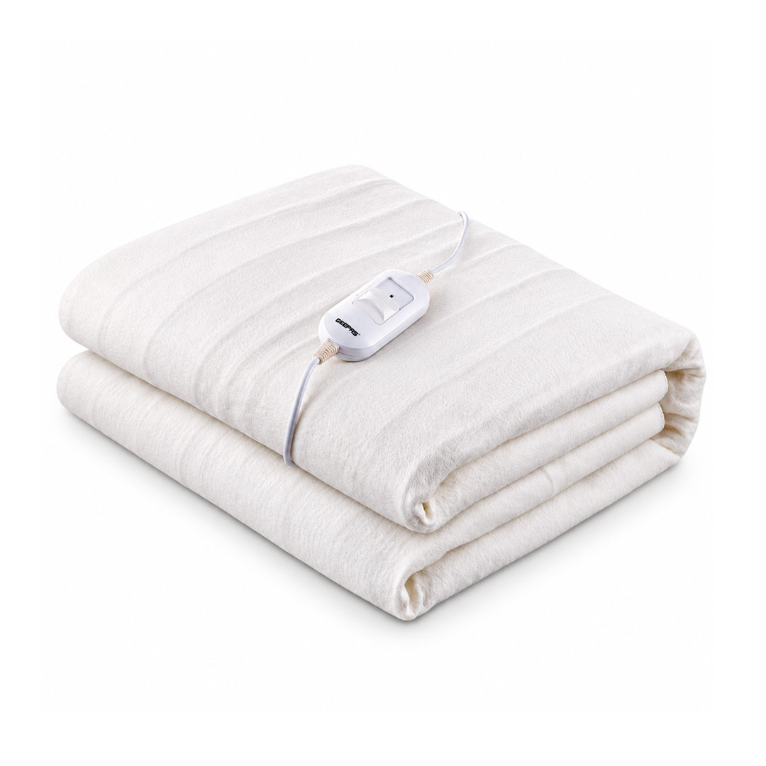 Geepas Electric Heated Under Blanket Single Temperature Control 3 Heat Settings in White - Image 5