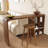 Retro Brown Rectangular Solid Wood Bar Table