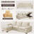 98.4" Modern Convertible Sectional Sofa L-shaped Couch With Storage Chaise, Oversized 3 Seat Sectional Sleeper Couch With Usb Charging Ports For Living Room-1171099223