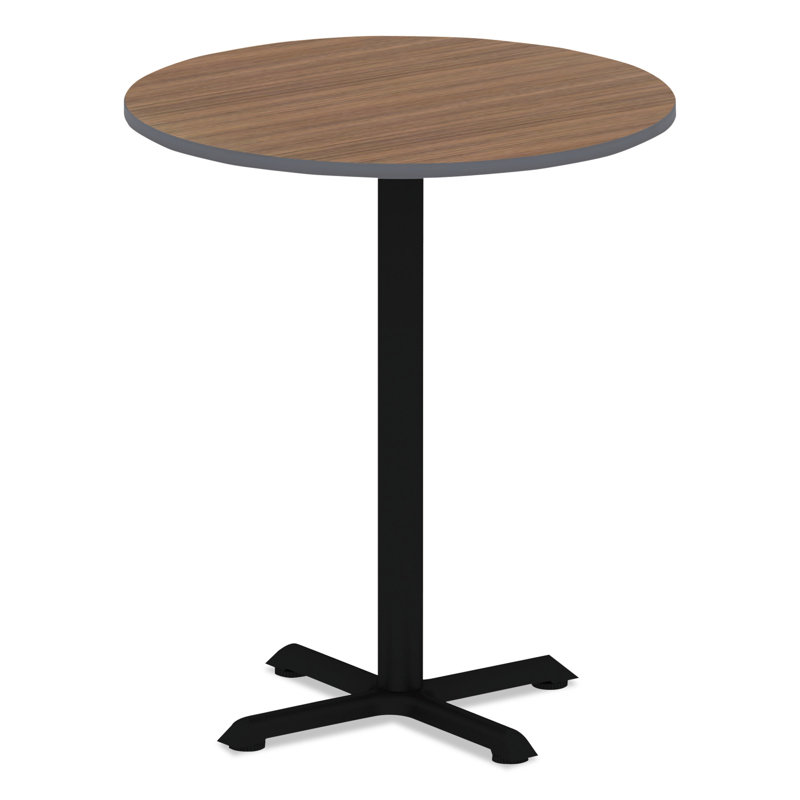 Espresso and Walnut Reversible Round Laminate Table Top