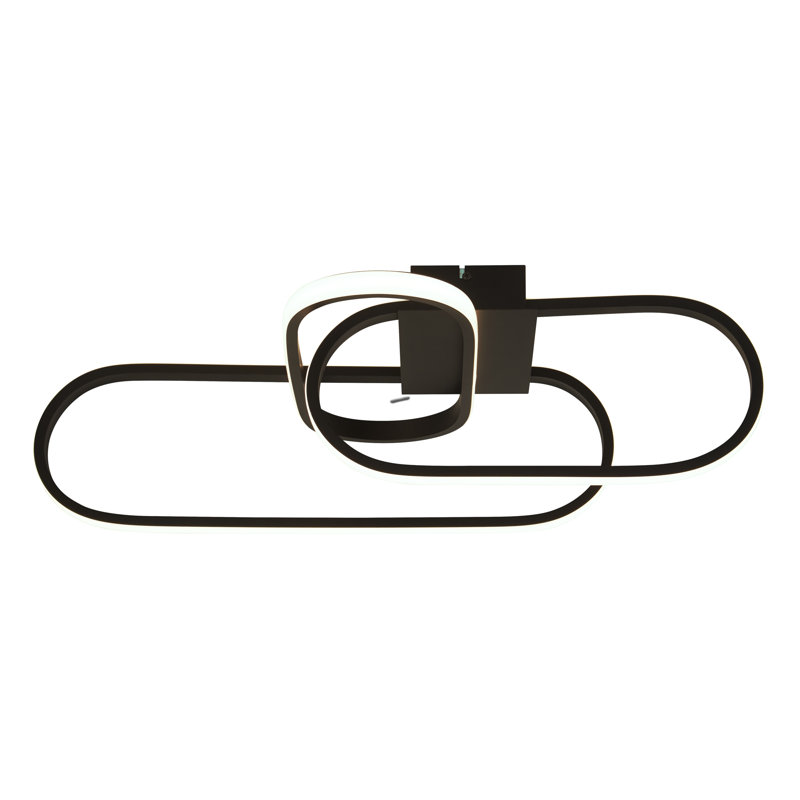 Buntine LED Flush Mount, Black