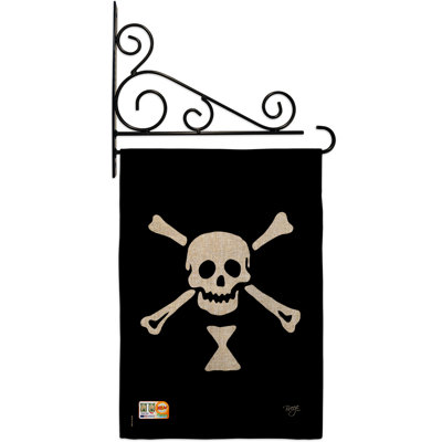 Double Sided 18.5'' H x 13'' W Burlap Flag Set