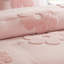 Couette réversible en chenille rose à motifs floraux pour lit double/queen - Chenille, rembourrage, lavable à la machine, revers à pois.