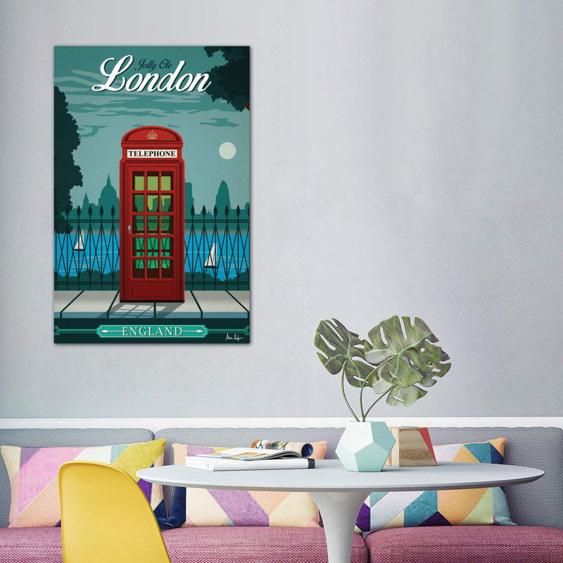 Londres - sans cadre, impression, H 12 po x l 8 po x P 0,75 po, Toile tendue