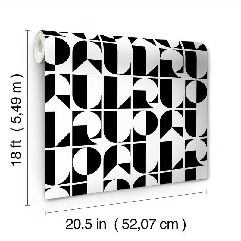Papier peint adhésif L 18 pi x l 20,5 po RuDeco, Noir
