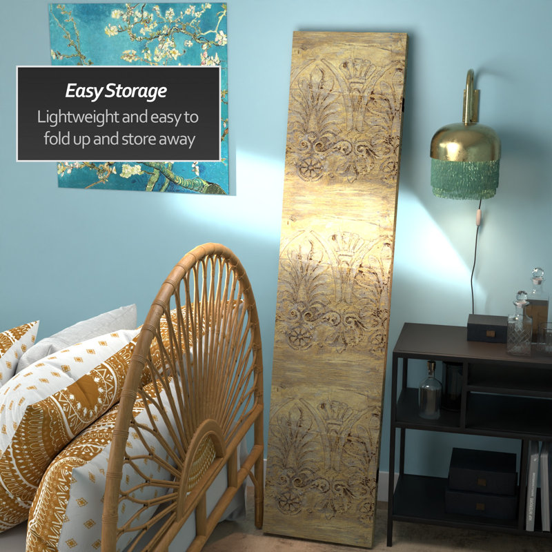 47.25'' 3 - Panel Folding Room Divider, Baroque Flourish