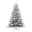 Artificial Hinged Christmas Tree White PE and PVC-1711222974