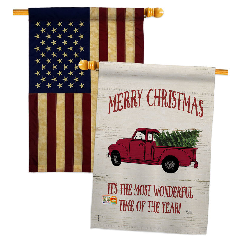 Drapeau de maison à 2 côtés en polyester / mélange de polyester 40 x 28 po