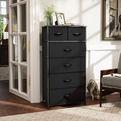 Jauier Metal 23.2'' W 6 - Drawer Dresser, Black