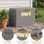 Boîte de livraison verrouillable 50 gallons - Rangement en résine résistant aux intempéries pour porche et patio-134476998